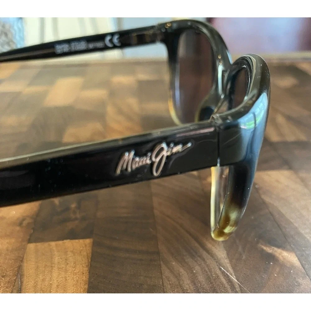 Maui Jim Starfish MJ 744-02T Cat Eye Black Sunglasses Lens Broken for Repair - Picture 5 of 9